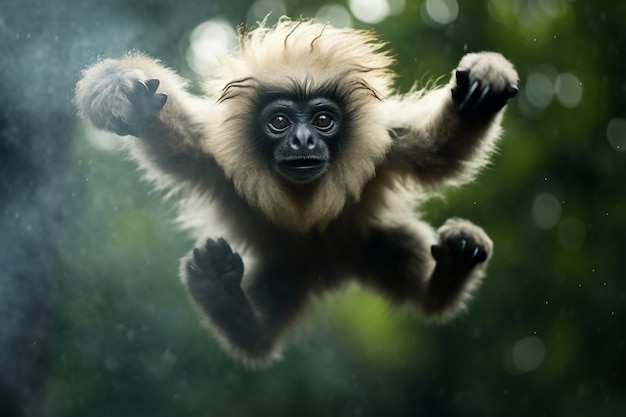 Photo gratuite le joli gibbon dans la nature