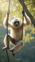 Photo gratuite le joli gibbon dans la nature