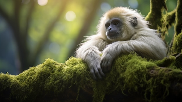 Photo gratuite le joli gibbon dans la nature