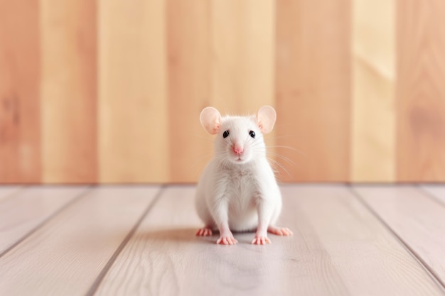 Photo gratuite joli rat blanc debout dans la chambre