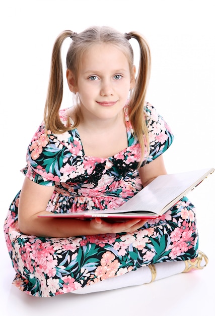 Jolie Fille Avec Gros Livre