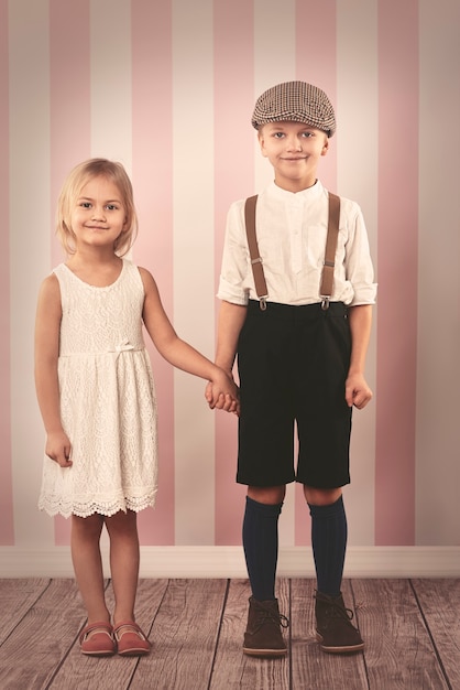 Jolie fille et son beau petit ami