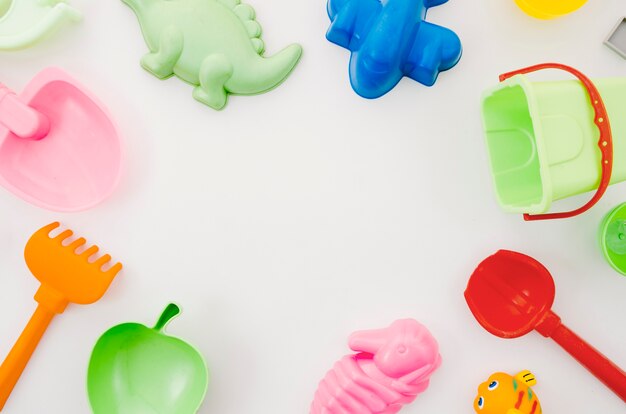 Jouets de plage plats pour enfants