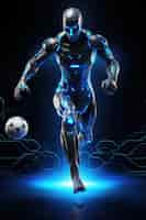 Photo gratuite joueur de football futuriste