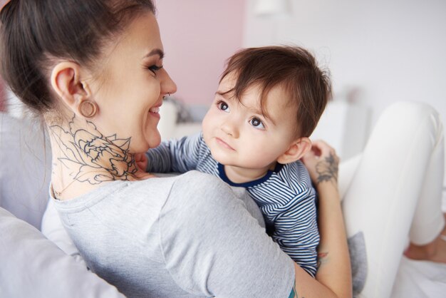 Journée de farniente avec maman à la maison