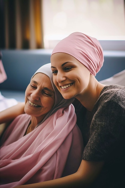 Photo gratuite la journée mondiale du cancer avec des gens qui s'embrassent