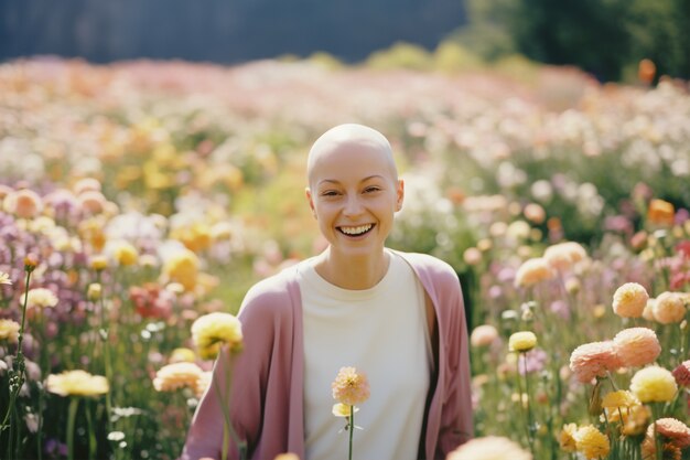 Photo gratuite journée mondiale de sensibilisation contre le cancer