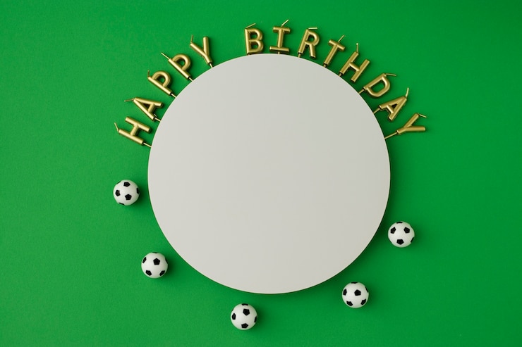 Photo gratuit joyeux anniversaire sur le thème du football