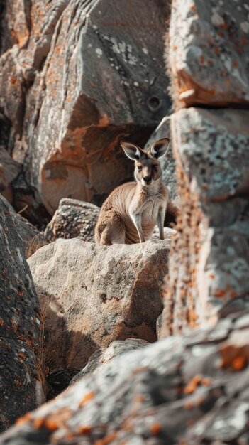 Le kangourou libre dans la nature