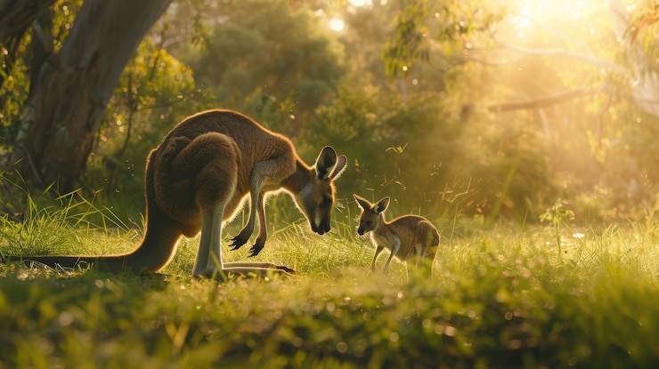 Photo gratuit le kangourou libre dans la nature