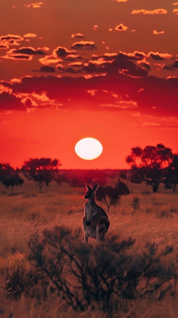 Le kangourou libre dans la nature