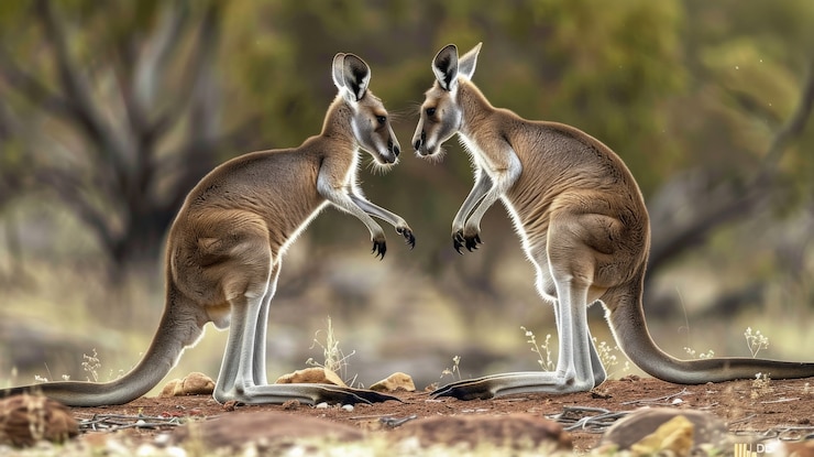 Photo gratuit le kangourou libre dans la nature