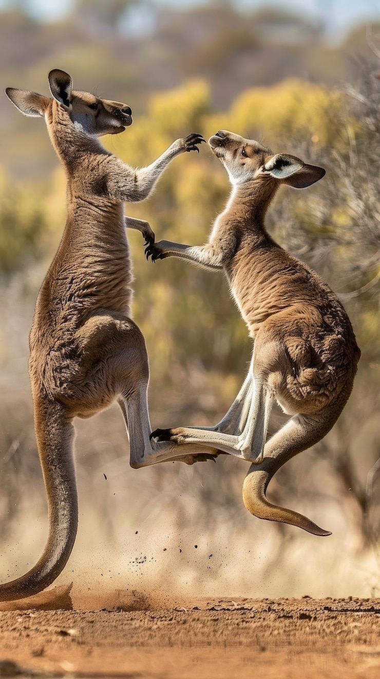 Photo gratuit le kangourou libre dans la nature