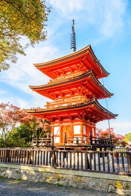 Kiyomizu dera temple à Kyoto au Japon