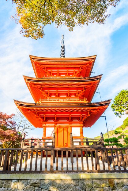 Kiyomizu dera temple à Kyoto au Japon