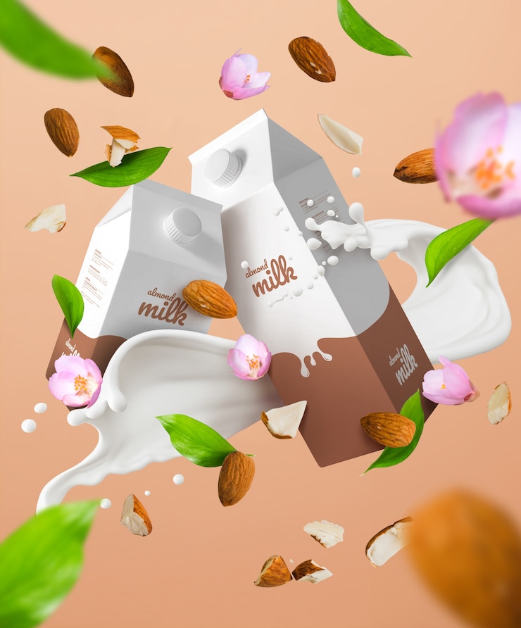 Photo gratuit le lait d'origine végétale comme alternative aux produits laitiers