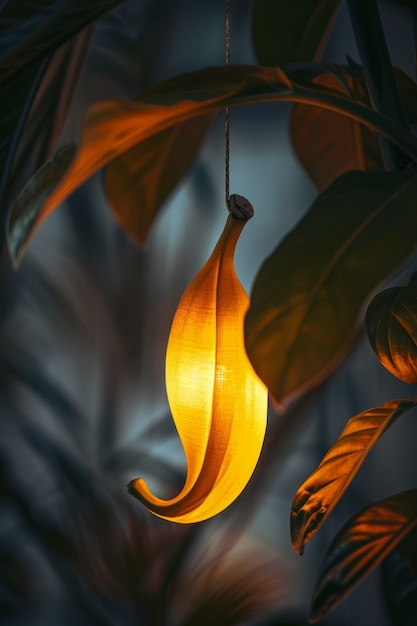 Photo gratuite lampe de décoration intérieure inspirée du fruit