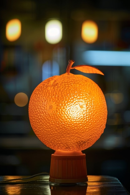 Photo gratuite lampe de décoration intérieure inspirée du fruit