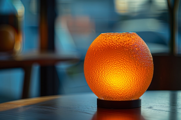 Photo gratuite lampe de décoration intérieure inspirée des fruits