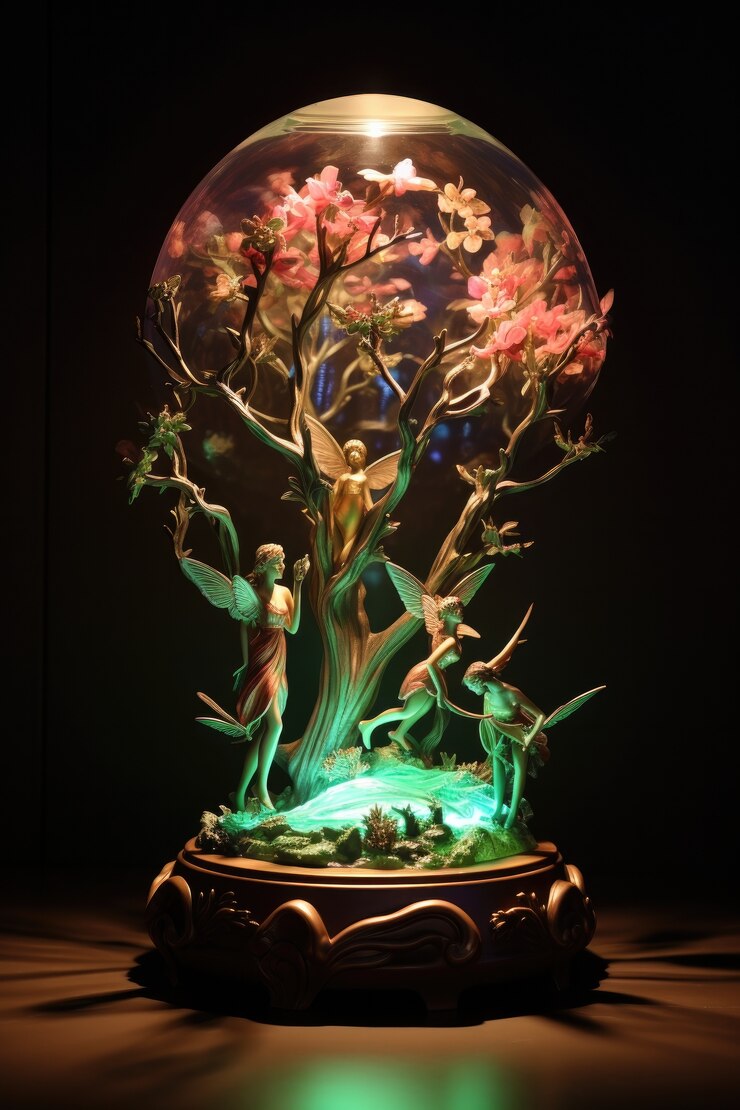 Photo gratuit lampe avec un design futuriste fantastique