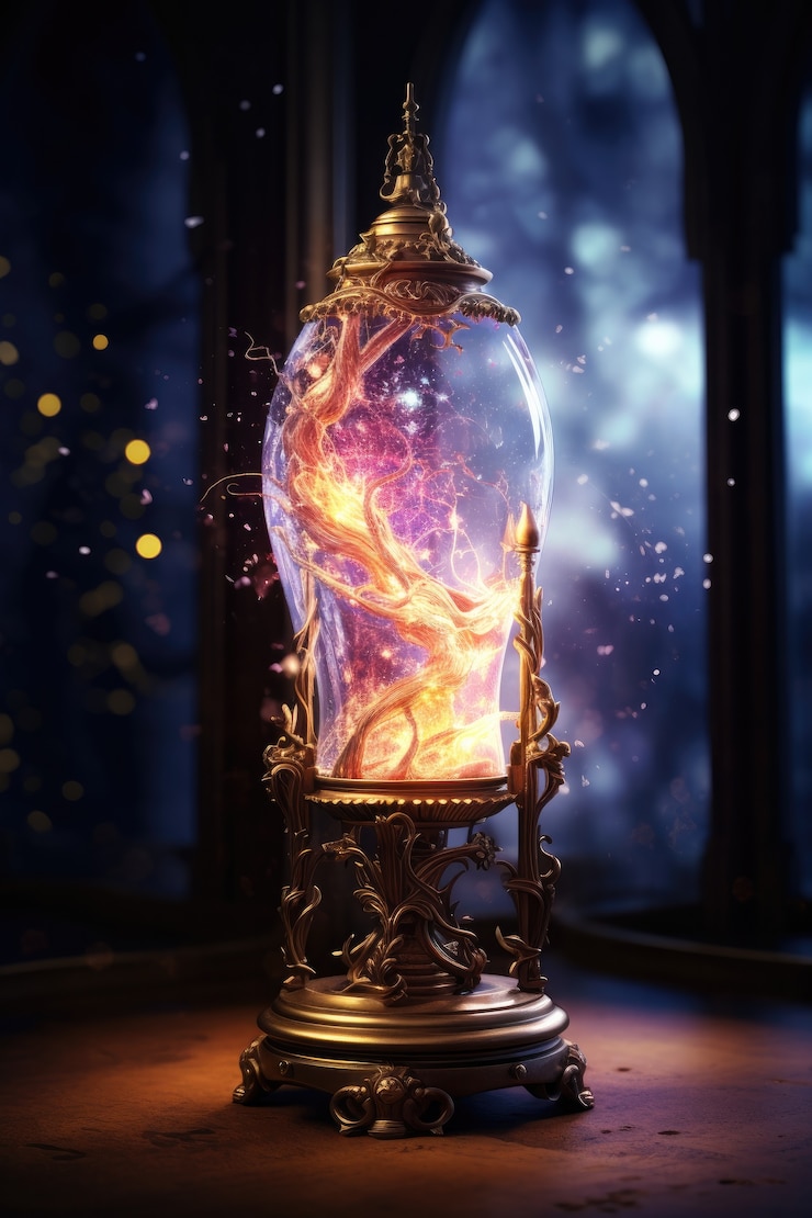 Photo gratuit lampe avec un design futuriste fantastique