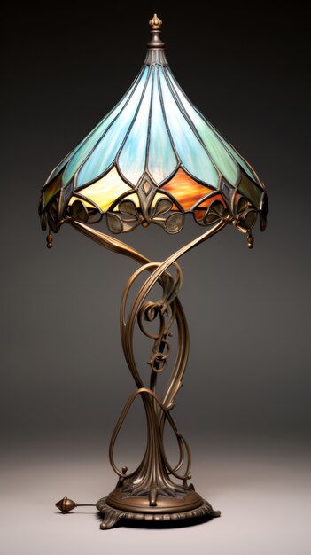 Lampe ornée dans le style art nouveau