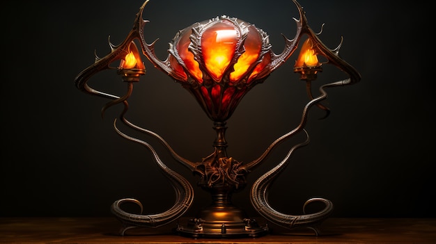 Photo gratuite lampe de style sombre à l'intérieur