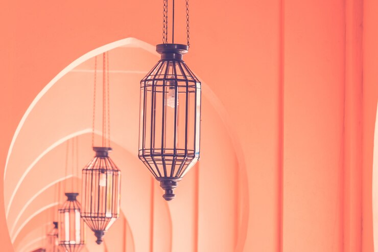 Photo gratuit lampe vintage style marocain