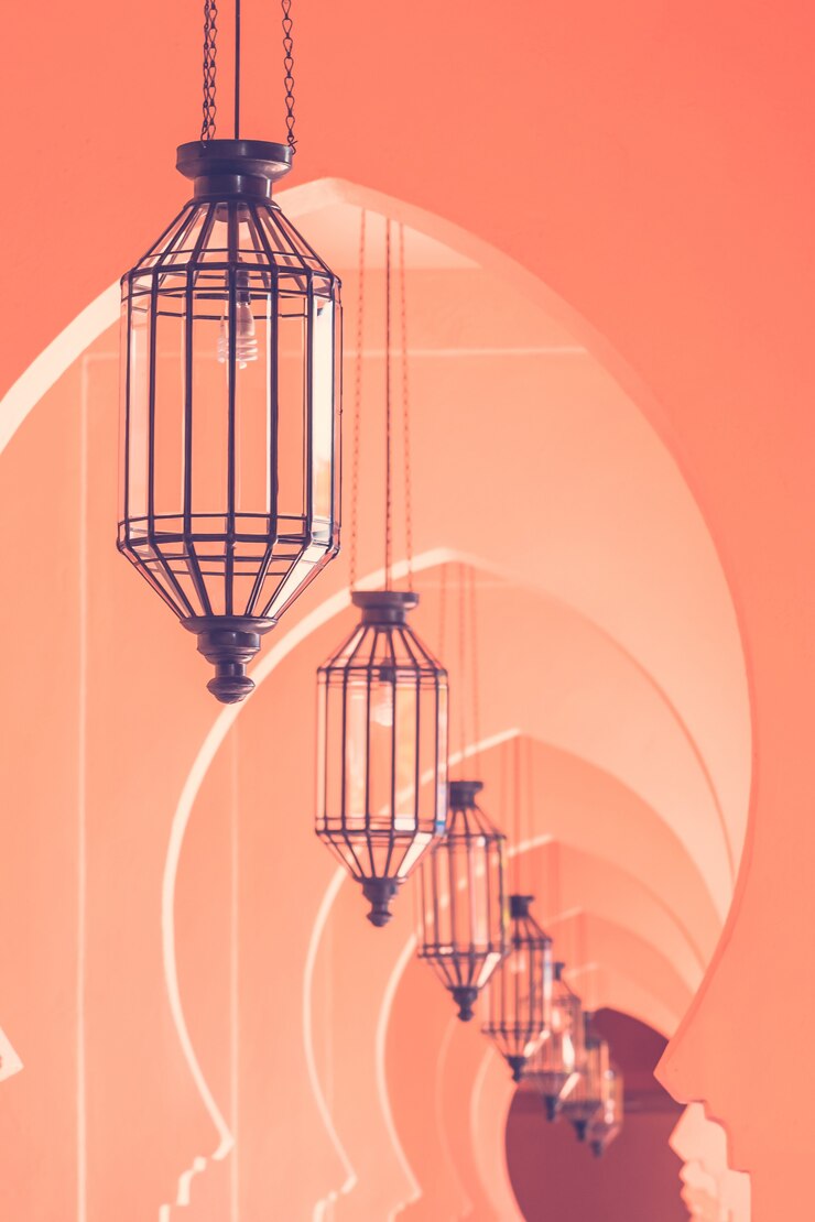Photo gratuit lampe vintage style marocain