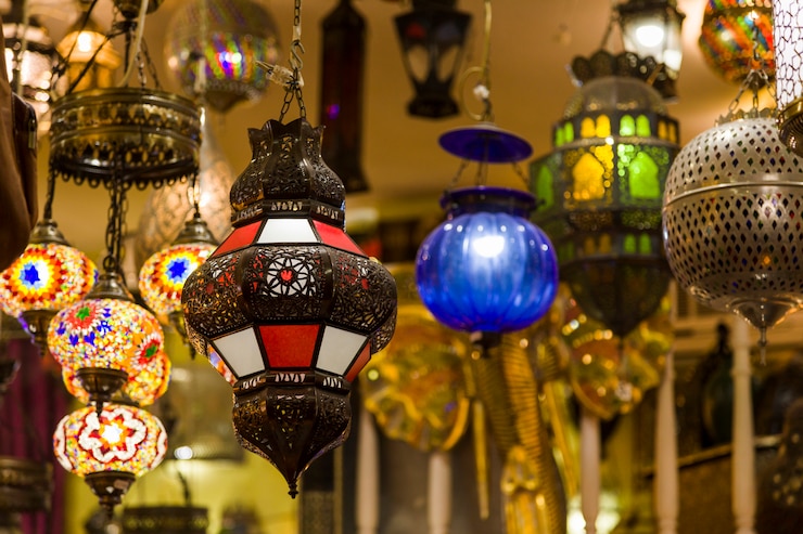 Photo gratuit lampes marocaines