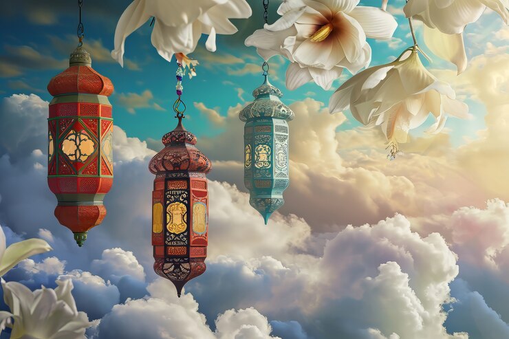 Photo gratuit lanterne de célébration islamique du ramadan dans le style fantastique