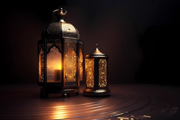 Lanterne lumineuse comme concept pour le Ramadan