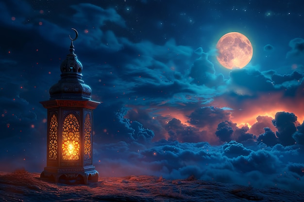 Lanterne de style fantaisie pour la célébration islamique du ramadan