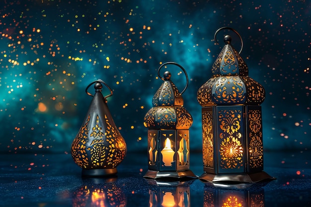 Lanterne de style fantaisie pour la célébration islamique du ramadan