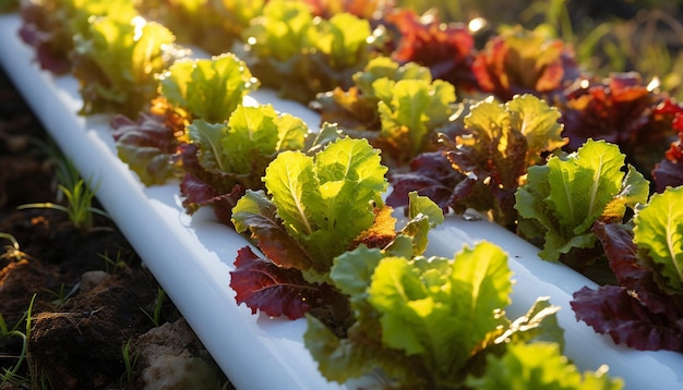 Photo gratuite légumes biologiques frais cultivés dans un jardin dynamique généré par l'ia