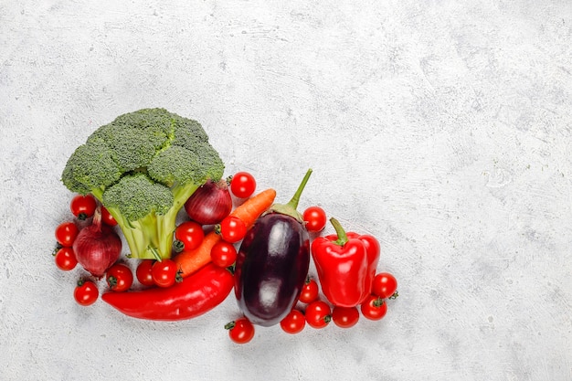 Photo gratuite légumes biologiques frais.