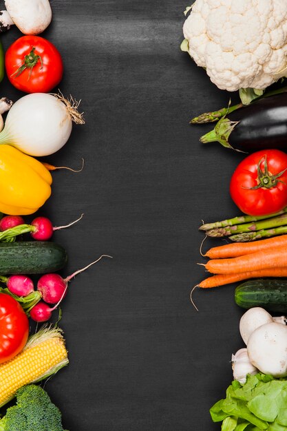 Légumes formant espace au milieu