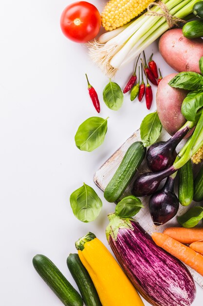 Légumes frais et herbes