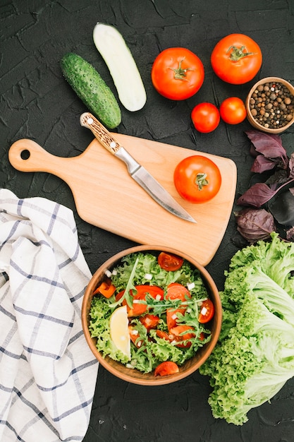 Légumes pour la salade