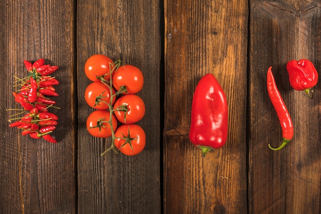 Photo gratuite légumes rouges