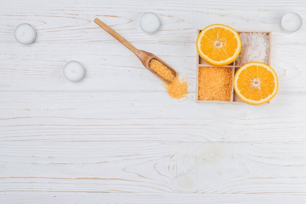 Éléments naturels pour spa avec sels de bain