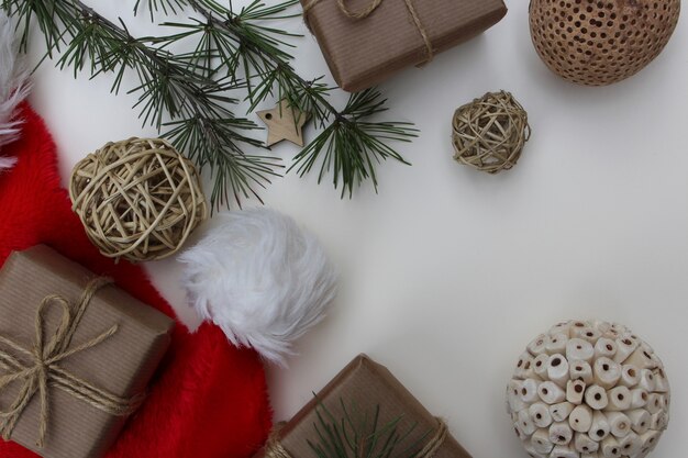 Éléments de Noël sur tableau blanc