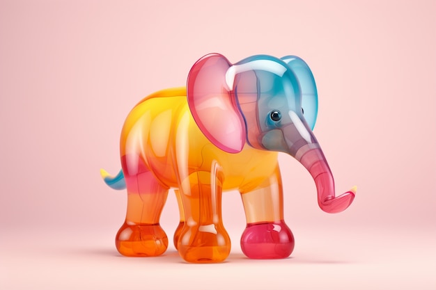 Éléphant mignon en studio