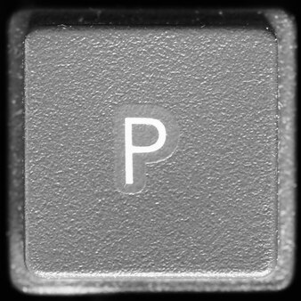 Lettre p sur clavier d'ordinateur