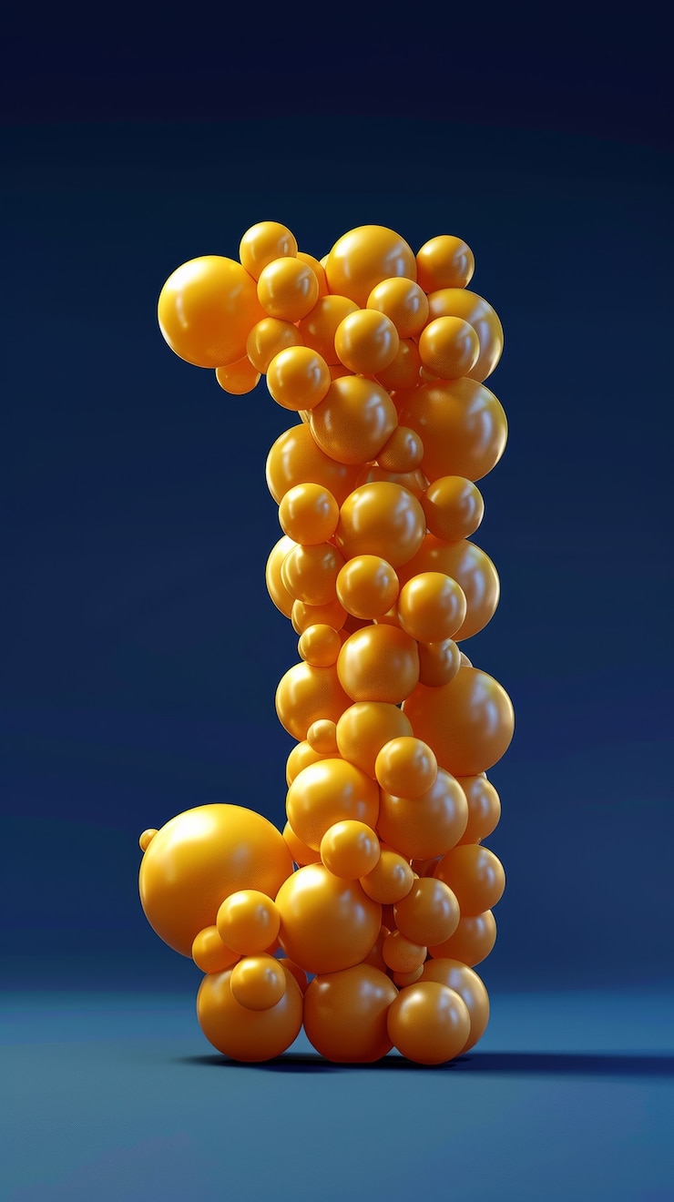 Photo gratuit lettres en forme de ballon sur fond plat