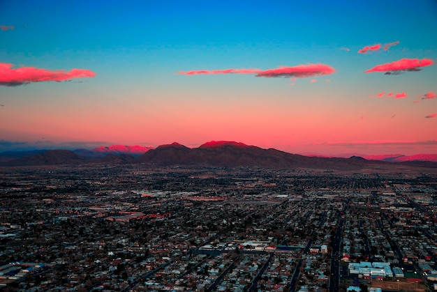 Photo gratuite lever du soleil à las vegas