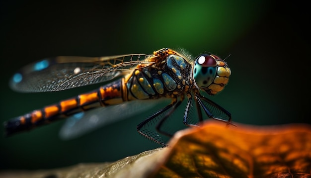 Photo gratuite libellule insecte animal volant nature scène générée par l'ia