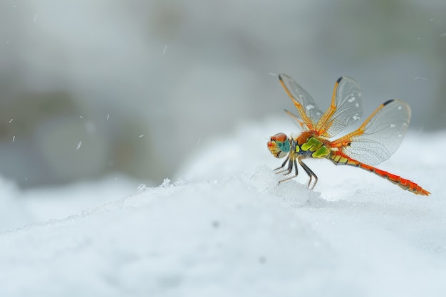 Photo gratuite la libellule photoréaliste dans la nature