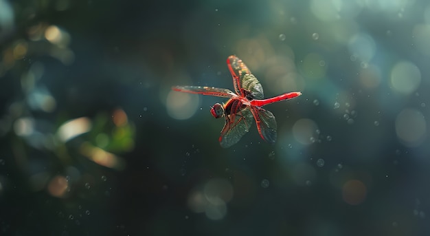 Photo gratuite la libellule photoréaliste dans la nature