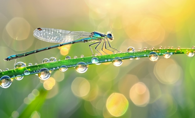 Photo gratuite la libellule photoréaliste dans la nature